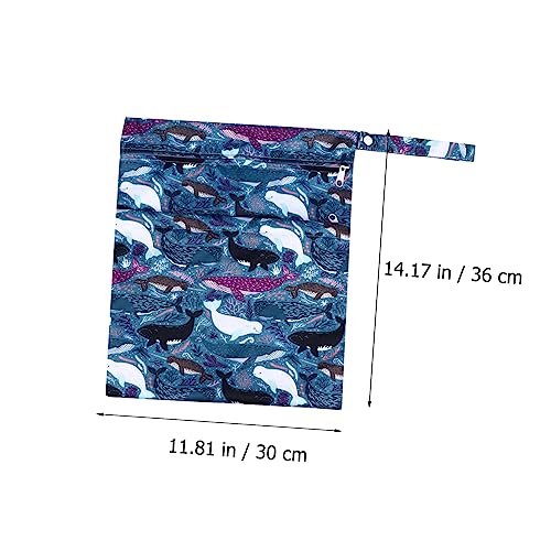 JUMPLAWN Wiederverwendbare Windeltasche mit Doppelreißverschluss Wasserdichtes TPU Material Trocken Beutel für Junge Mädchen mit Griff und Kinderwagen Geeignet von JUMPLAWN