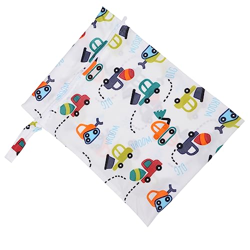 JUMPLAWN wasserdichte Wickeltasche Cartoon Windeltasche mit Reißverschluss Wiederverwendbarer Leichter und Tragbarer Windel Organizer für Outdoor Große Kapazität Langlebiges Material Blaue von JUMPLAWN