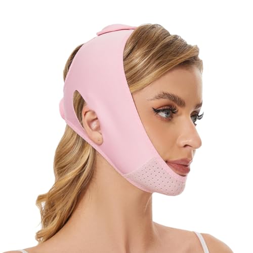 Doppelkinn-Reduzierer, Gesichtsabnahmeband, V-Linien-Lifting-Maske, Eliminator, Entferner, Band, V-förmiger Gürtel, Gesichtsbehandlung für Frauen, wiederverwendbarer Kinnriemen Doppelkinn-Reduzierer, Gesichtsabnahmeband, V-Linien-Lifting-Maske, Eliminator, Entferner, Band, V-förmiger Gürtel, Gesichtsbehandlung für Frauen, wiederverwendbarer Kinnriemen von JUNDAJIR