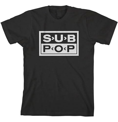 Sub Pop Logo T-Shirt Black Made and Printed for Men Size XL von JUNDAO