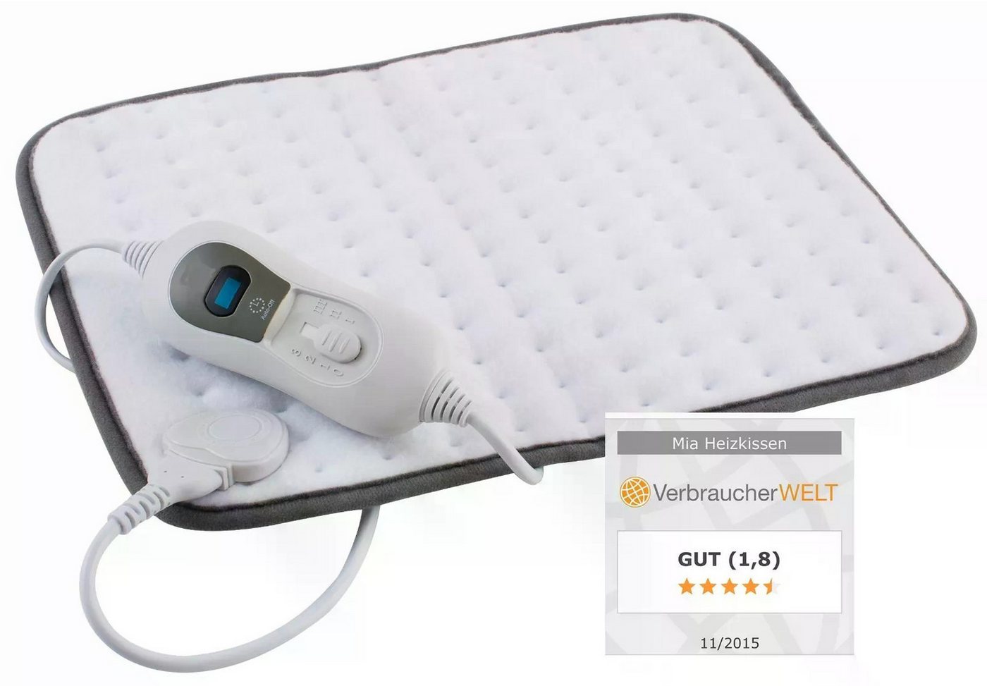 JUNG Heizkissen Mia Wärmekissen, flauschig, weich, 3 Stufen 100W, extra langes Kabel, pflegeleicht & hygenisch von JUNG