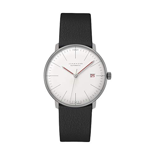 JUNGHANS max Bill Automatikuhr Automatic Bauhaus Lederband Schwarz 27/4009.02 von JUNGHANS