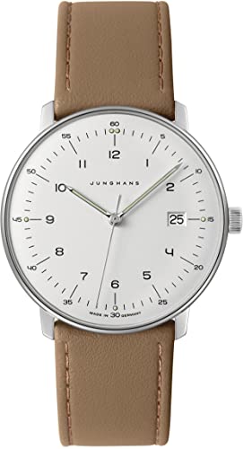 JUNGHANS max Bill Herren-Armbanduhr Beige mit Saphirglas 41/4562.02 von JUNGHANS