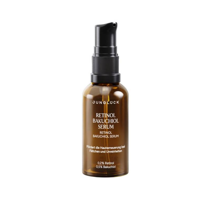 JUNGLÜCK Gesichtsserum Retinol Bakuchiol Serum, 1-tlg., Unterstützt die Zellerneuerung & sorgt für ein ebenmäßigeres Hautbild JUNGLÜCK Gesichtsserum Retinol Bakuchiol Serum, 1-tlg., Unterstützt die Zellerneuerung & sorgt für ein ebenmäßigeres Hautbild von JUNGLÜCK