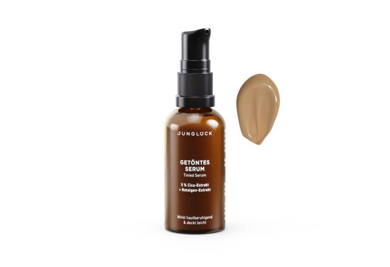 JUNGLÜCK Getönte Gesichtscreme Getöntes Serum - Sehr Hell mit Hyaluron, 1-tlg., Wirkt beruhigend und verschmilzt mit der Haut – leicht deckend von JUNGLÜCK