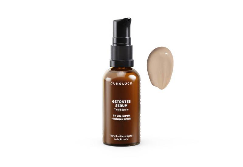 JUNGLÜCK Getönte Gesichtscreme Getöntes Serum - Sehr Hell mit Hyaluron, 1-tlg., Wirkt beruhigend und verschmilzt mit der Haut – leicht deckend von JUNGLÜCK