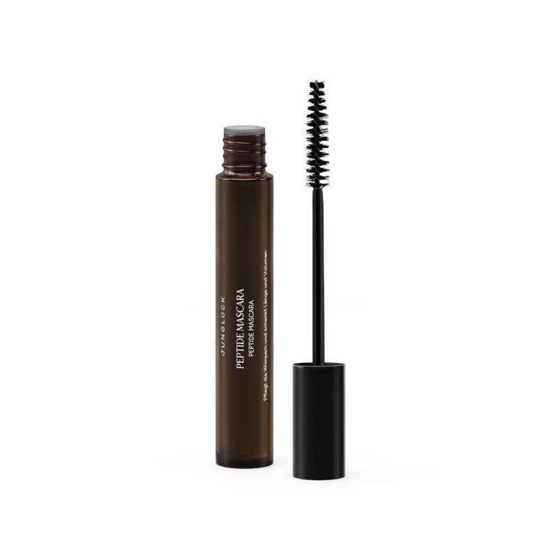 JUNGLÜCK Mascara Peptide Mascara - schwarze Wimperntusche, 1-tlg., Schenkt dir lange, dichte & tiefschwarze Wimpern von JUNGLÜCK