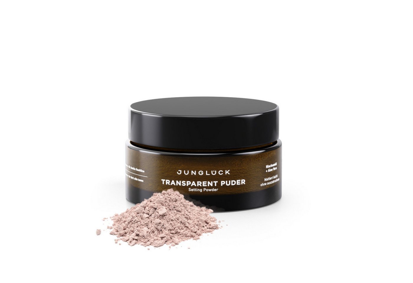 JUNGLÜCK Puder Transparent Puder, Mattiert öligen Glanz und fixiert Make-up ohne auszutrocknen JUNGLÜCK Puder Transparent Puder, Mattiert öligen Glanz und fixiert Make-up ohne auszutrocknen von JUNGLÜCK