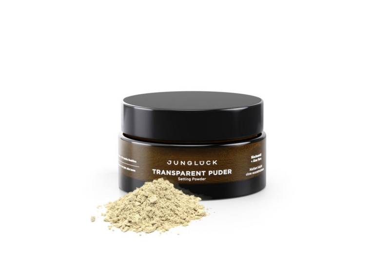 JUNGLÜCK Puder Transparent Puder, Mattiert öligen Glanz und fixiert Make-up ohne auszutrocknen von JUNGLÜCK