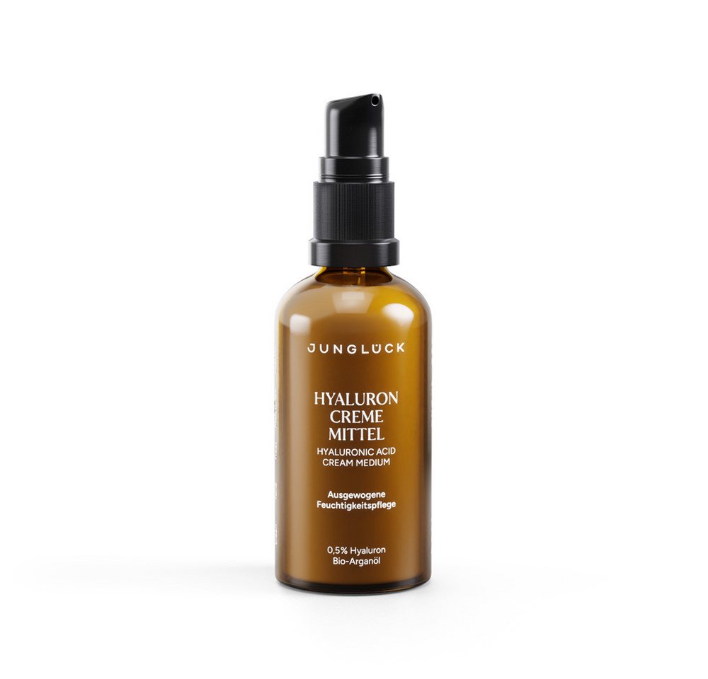 JUNGLÜCK Tagescreme Hyaluron Creme Mittel, 1-tlg., Ausgewogene Feuchtigkeitspflege für ausgeglichene und Mischhaut JUNGLÜCK Tagescreme Hyaluron Creme Mittel, 1-tlg., Ausgewogene Feuchtigkeitspflege für ausgeglichene und Mischhaut von JUNGLÜCK