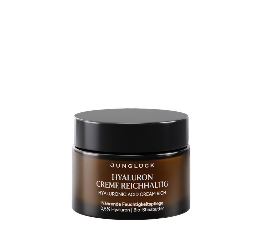 JUNGLÜCK Tagescreme Hyaluron Creme Reichhaltig, 1-tlg., Nährende Feuchtigkeitspflege besonders für trockene Haut JUNGLÜCK Tagescreme Hyaluron Creme Reichhaltig, 1-tlg., Nährende Feuchtigkeitspflege besonders für trockene Haut von JUNGLÜCK