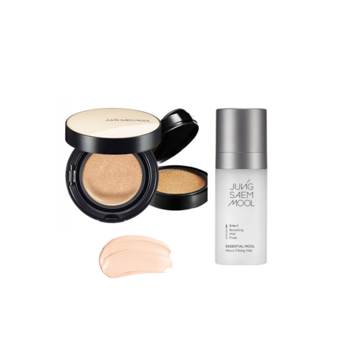 JUNGSAEMMOOL - Essential Skin Nuder Cushion SPF50+ PA+++ (With Refill) - 14g+14g - 17 Fair-Pink (1ea) + Essential Mool Micro... von JUNGSAEMMOOL
