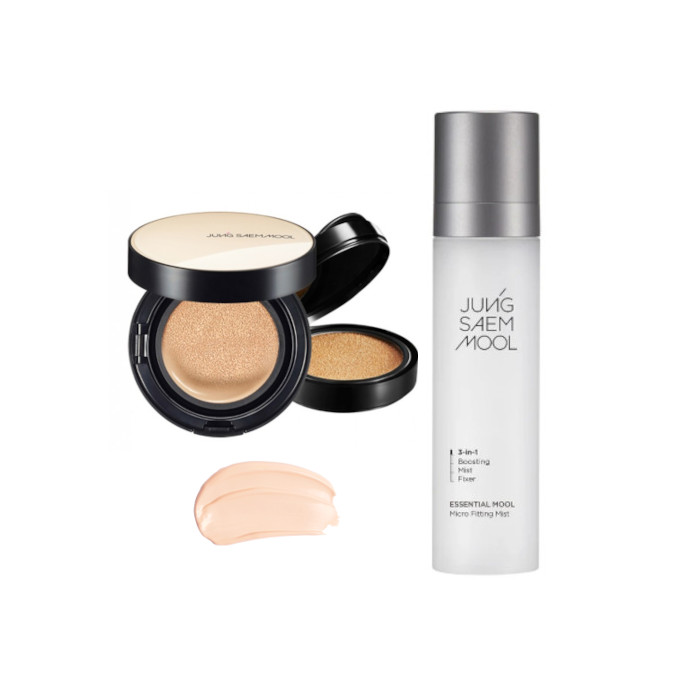 JUNGSAEMMOOL - Essential Skin Nuder Cushion SPF50+ PA+++ (With Refill) - 14g+14g - 17 Fair-Pink (1ea) + Essential Mool Micro... von JUNGSAEMMOOL