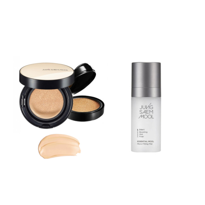JUNGSAEMMOOL - Essential Skin Nuder Cushion SPF50+ PA+++ (With Refill) - 14g+14g - 19 N-Light (1ea) + Essential Mool Micro... von JUNGSAEMMOOL