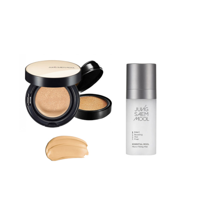 JUNGSAEMMOOL - Essential Skin Nuder Cushion SPF50+ PA+++ (With Refill) - 14g+14g - 21 Medium (1ea) + Essential Mool Micro... von JUNGSAEMMOOL