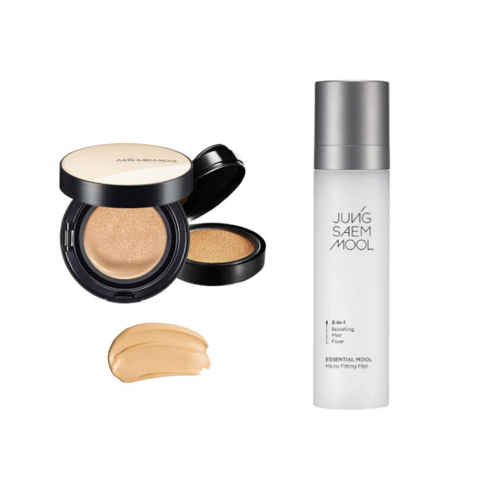 JUNGSAEMMOOL - Essential Skin Nuder Cushion SPF50+ PA+++ (With Refill) - 14g+14g - 21 Medium (1ea) + Essential Mool Micro... von JUNGSAEMMOOL