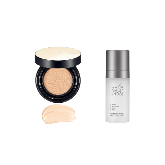 JUNGSAEMMOOL - Essential Skin Nuder Cushion SPF50+ PA+++ - 14g - 17 Fair-Light (1ea) + Essential Mool Micro Fitting Mist -... von JUNGSAEMMOOL