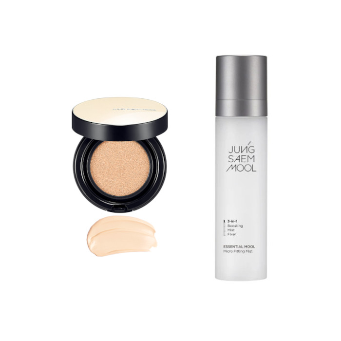 JUNGSAEMMOOL - Essential Skin Nuder Cushion SPF50+ PA+++ - 14g - 17 Fair-Light (1ea) + Essential Mool Micro Fitting Mist -... von JUNGSAEMMOOL
