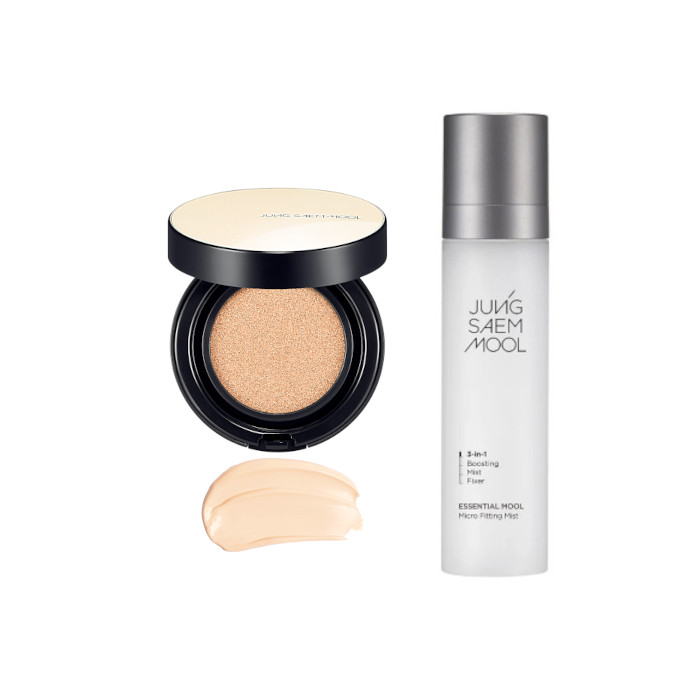 JUNGSAEMMOOL - Essential Skin Nuder Cushion SPF50+ PA+++ - 14g - 19 Light (1ea) + Essential Mool Micro Fitting Mist - 120ml... von JUNGSAEMMOOL