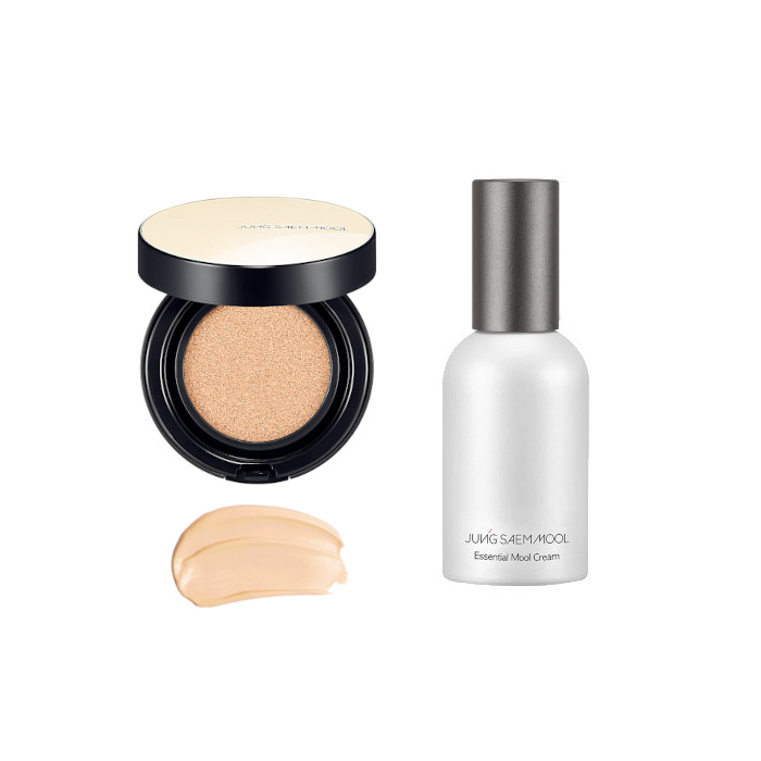 JUNGSAEMMOOL - Essential Skin Nuder Cushion SPF50+ PA+++ - 14g - 19 N-Light (1ea) + Essential Mool Cream - 30ml (1ea) Set von JUNGSAEMMOOL