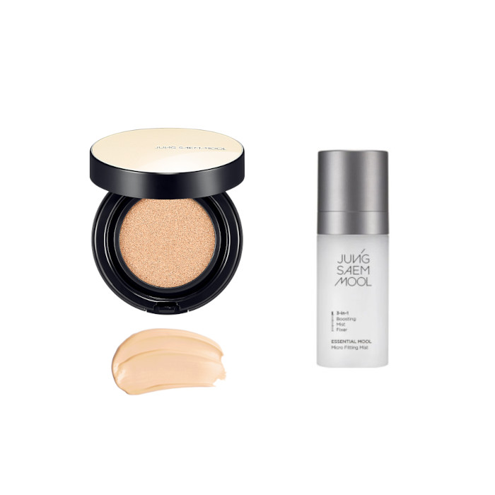 JUNGSAEMMOOL - Essential Skin Nuder Cushion SPF50+ PA+++ 14g - 19 N-Light (1ea) + Essential Mool Micro Fitting Mist - 55ml... von JUNGSAEMMOOL