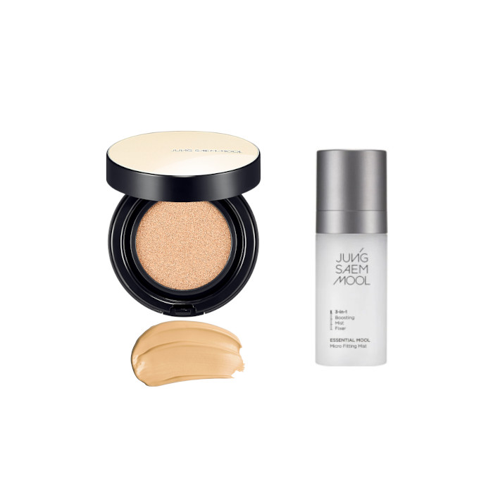 JUNGSAEMMOOL - Essential Skin Nuder Cushion SPF50+ PA+++ - 14g - 21 Medium (1ea) + Essential Mool Micro Fitting Mist - 55ml... von JUNGSAEMMOOL