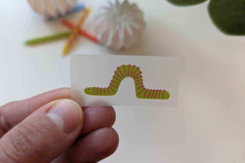 Bügelbild Raupe| Kleines Für Kinder | Erwachsene Insekt Tier Iron On Patch Aufbügler von JUNIQIND