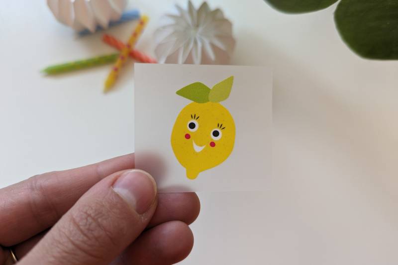 Bügelbild Zitrone Gelb | Fröhliches Obst-Motiv Für Kindermode, Babybodys Und Diy-Shirts von JUNIQIND