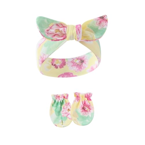 1 Set Elastic Säugling Stirnband Mit Passenden Fäustlingen Schöne Bowknot Design Schweiß Absorbierende Haarband Für Mädchen von JUNNASALIKER