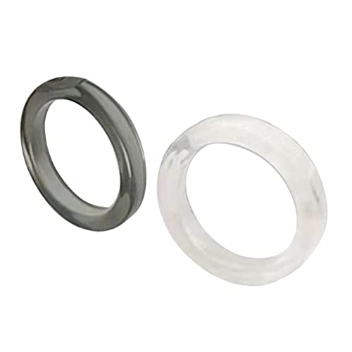 JUNNASALIKER 2pcs Farbenfrohe Acrylringe Für Frauen Dünne Runde Ringe Transparent Stapelbare Band Ringe Geburtstag Ornament Geschenke von JUNNASALIKER