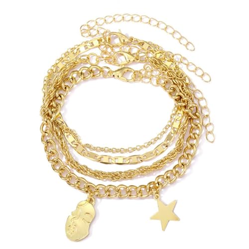 JUNNASALIKER 3pack Geometrisches Perlenarmband Geometrische Verknüpfungskette Armband Handgefertigter Verstellbarer Schmuck Für Stilvolle Frauen Vorhanden JUNNASALIKER 3pack Geometrisches Perlenarmband Geometrische Verknüpfungskette Armband Handgefertigter Verstellbarer Schmuck Für Stilvolle Frauen Vorhanden von JUNNASALIKER
