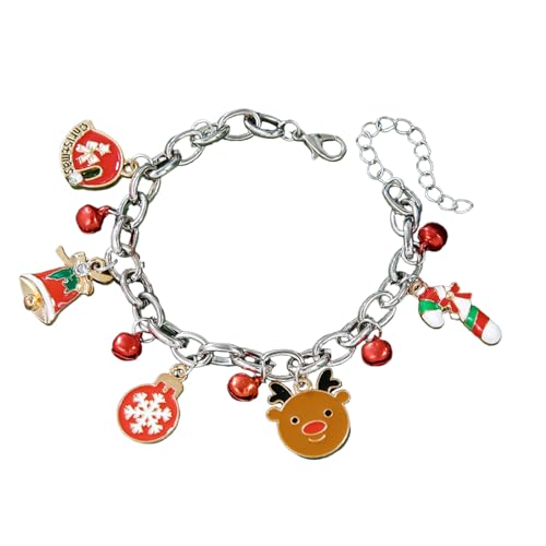 JUNNASALIKER Bells Charme Weihnachten Schmuck Einstellbare Länge Armband Weiches Ton Armband Accessoire Für Festliche Anlässe Und Veranstaltung JUNNASALIKER Bells Charme Weihnachten Schmuck Einstellbare Länge Armband Weiches Ton Armband Accessoire Für Festliche Anlässe Und Veranstaltung von JUNNASALIKER