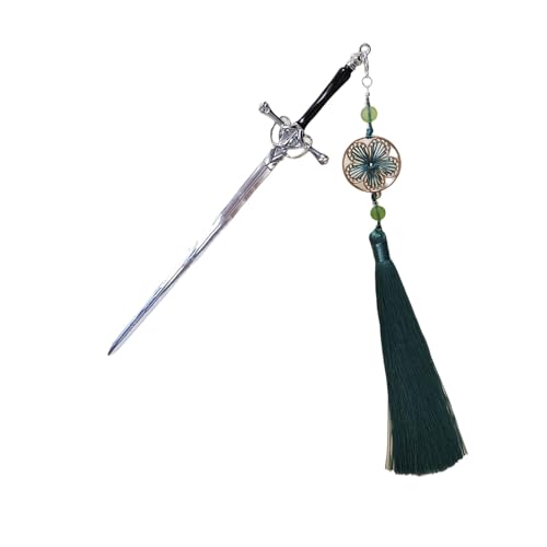 JUNNASALIKER Charme Haarnadel Schwerter Geformtes Haarclip Quasten Haarteil Mode Haarnadellegierung Textur Geeignet Für Party Und Cosplay Verwendung Geeignet von JUNNASALIKER