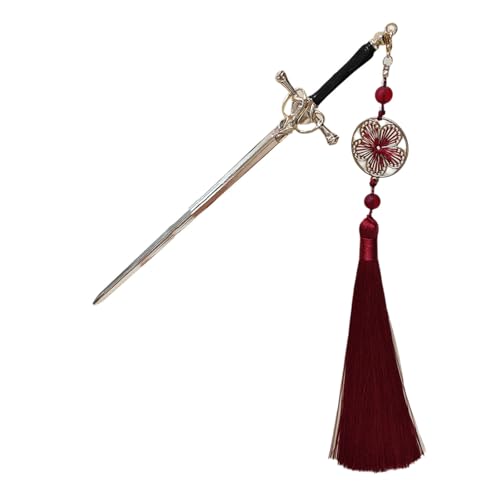 JUNNASALIKER Charme Haarnadel Schwerter Geformtes Haarclip Quasten Haarteil Mode Haarnadellegierung Textur Geeignet Für Party Und Cosplay Verwendung Geeignet von JUNNASALIKER