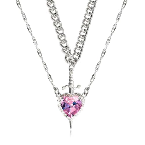 JUNNASALIKER Einzigartige Herz Dolche Halskette Mode Herz Dolche Anhänger Halskette Accessoire Für Styles Enthusiasten JUNNASALIKER Einzigartige Herz Dolche Halskette Mode Herz Dolche Anhänger Halskette Accessoire Für Styles Enthusiasten von JUNNASALIKER