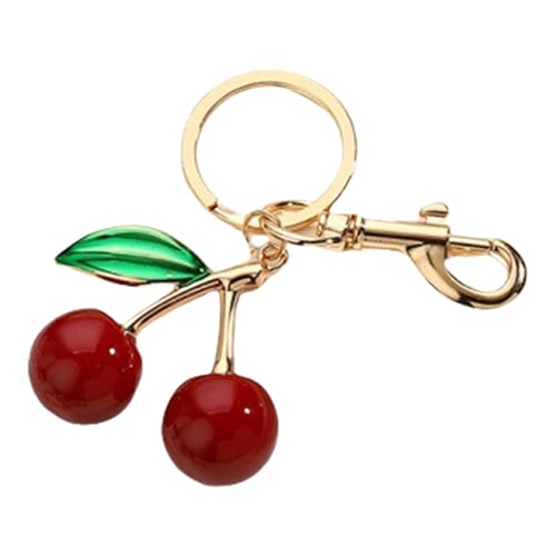 JUNNASALIKER Elegante Kirschenharz Anhänger Stylische Kirschen Schlüsselbeutelzubehör Keyrings Anhänger Für Partys Und Feierlichkeiten von JUNNASALIKER