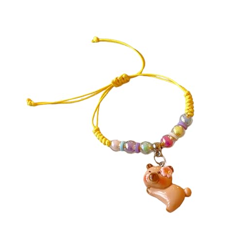 JUNNASALIKER Eleganter Harz Capybaras Schmuck Kompliziertes Handgefertigtes Webenarmband Für Alltägliche Mode Oder Besondere Anlässe Geeignet von JUNNASALIKER