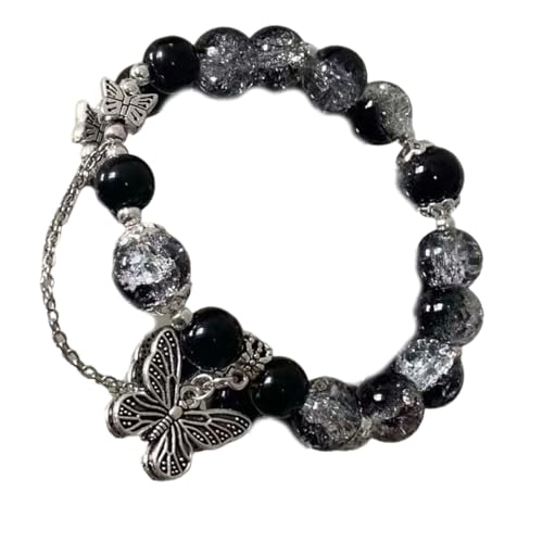 JUNNASALIKER Exquisites Legierungsarmband Accessoire Chary Perlen Armband Charme Mit Schmetterling Verzierungen Für Trendsetter von JUNNASALIKER