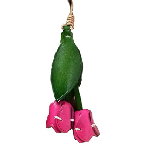 JUNNASALIKER Handgefertigter Echter Leder Blumencharm Trendy Leder Blütenschlüsselhaltertasche Zauberhängedekoration Für Moderne Frauen von JUNNASALIKER