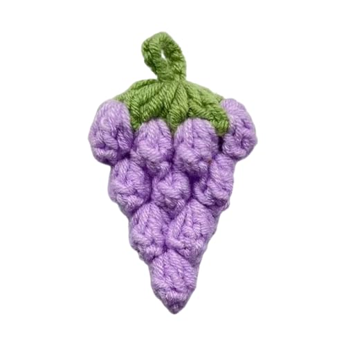 JUNNASALIKER Handgefertigter Webenschlüsselkettenwolle Häkierte Obsthänger Für Autoschlüsselbeutel Geldbörse Frauen Und Mädchen Handtaschen Dekoration von JUNNASALIKER