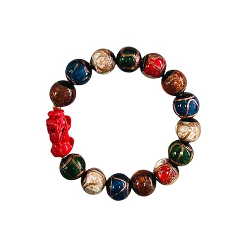 JUNNASALIKER Handgefertigtes Glasperlenarmband Mit Tieranhänger Für Viel Glück Verstellbare Handschnur Stilvoller Geschäftstreffen Schmuck Schmuck von JUNNASALIKER