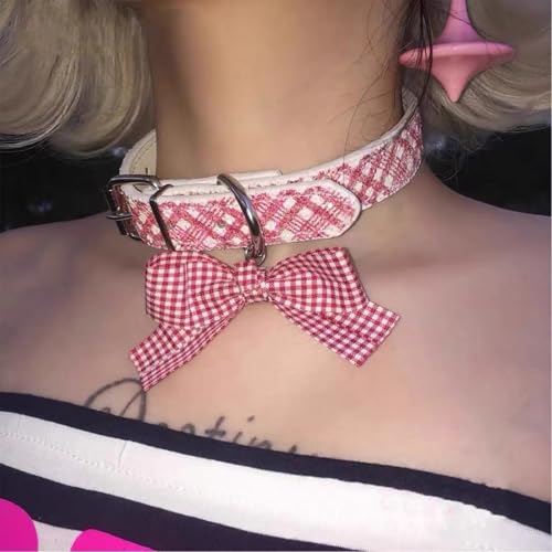 JUNNASALIKER Mode Leopard Print Chokers Halskette Conveninet Für Frauen Und Mädchen Rund Metallheizpendel Punk Accessoires von JUNNASALIKER