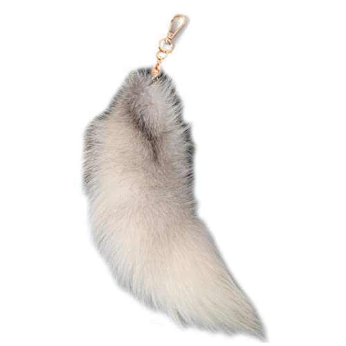 JUNNASALIKER Plüschfüchse Tail Keychain Pelzige Tierschwanzschlüsselhöhe 40 cm Tail Key Pendant Zubehör Schlüsselringhalter JUNNASALIKER Plüschfüchse Tail Keychain Pelzige Tierschwanzschlüsselhöhe 40 cm Tail Key Pendant Zubehör Schlüsselringhalter von JUNNASALIKER