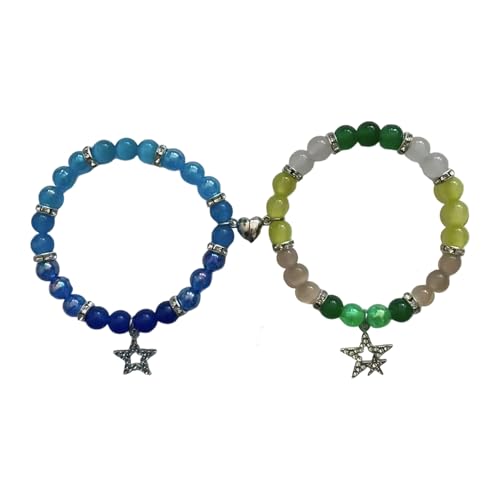 JUNNASALIKER Romantik Magnetpaar Armbänder Mit Herzdesign Hohe Elastizitätsmaterialien Für Paare Und Freund Die Liebe Ausdrücken von JUNNASALIKER