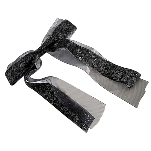 JUNNASALIKER Schwarzer Bogenknoten Haar Barrette Bowknot Haar Schmuck Bogenknoten Haare Stylish Headwear Haarverzierungen Für Haare Geeignet von JUNNASALIKER