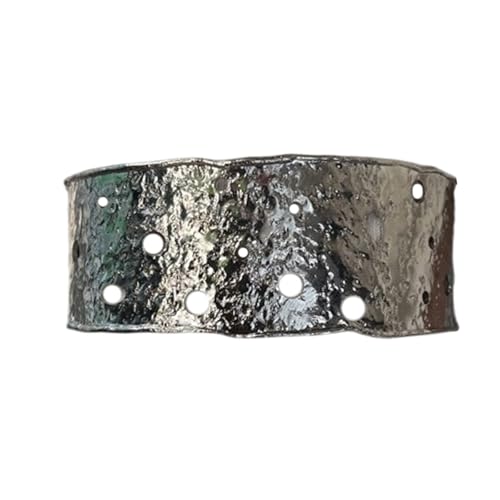 JUNNASALIKER Silber Open Manschettenarmband Set Open Manschettenknopf Für Frauen Mit Perlendesign Und Komfortable Verstellbare Passform von JUNNASALIKER