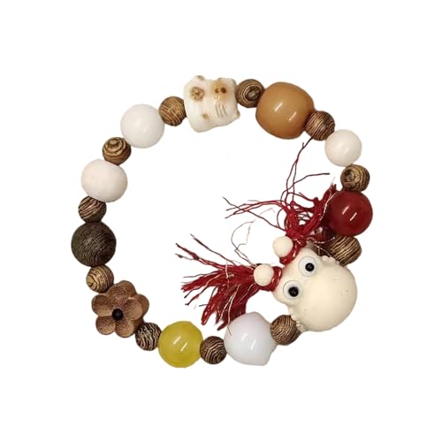 JUNNASALIKER Styles Armband Frauen Modeperlen Armband Mit Quasten Detail Holzstruktur Für Verschiedene Anlässe Geeignet von JUNNASALIKER