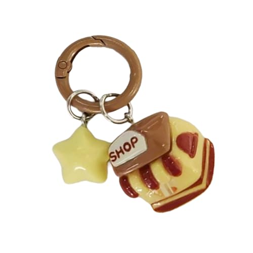 JUNNASALIKER Stylish Star Coffee Kaffee Schlüsselringharz Und Eisenschlüsselkettenanhänger Hängende Verzierungen Dekore Für Taschen Und Schlüsseldekorationen von JUNNASALIKER