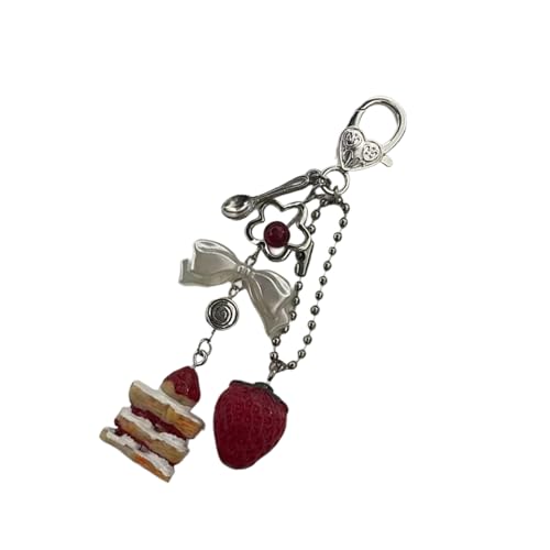 JUNNASALIKER Süßkuchenthema Schlüsselbund Handgefertigtes Dessert Anhänger Key Schmuck Tragbare Dekoration Geeignet Für Zubehörsammlung von JUNNASALIKER