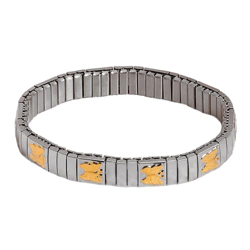 JUNNASALIKER Vielseitiges Elastisches Armband Accessoire Raffinierte Edelstahlarmbandschmuck Einzigartiger Elastischer Armbandschmuck von JUNNASALIKER